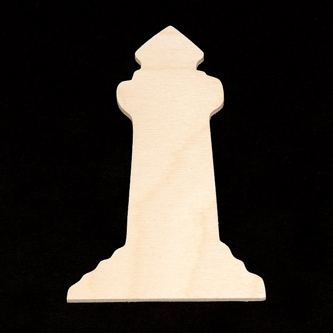 Lighthouse On Rocks Cutout - Hand Cut Plywood